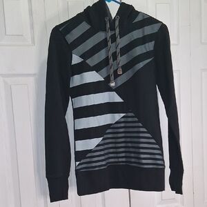 Modern Black and Gray Geometric Hoodie